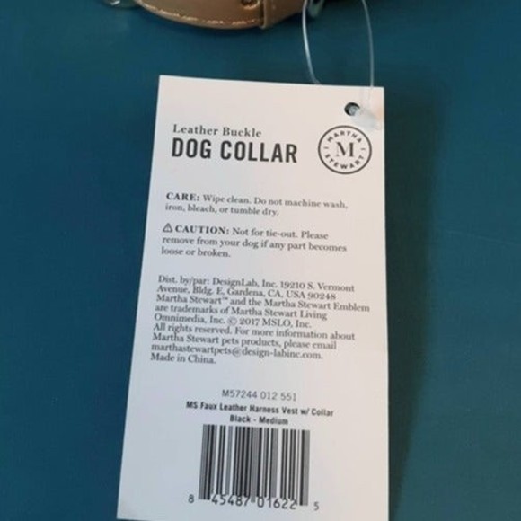 Martha Stewart Leather Buckle Dog Collar Size 16 Neck Size 14.5-17.5" taupe - Picture 2 of 3